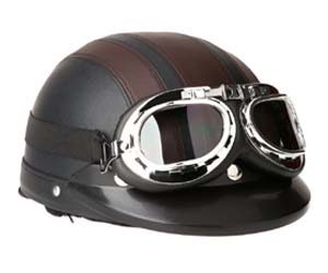 Casco con gafas y bufanda