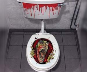 adhesivo zombie para wc