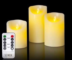 3 Velas LED Sin LLama