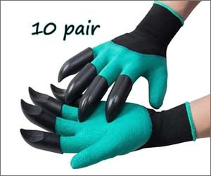 10 Guantes de jardín con garras