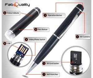 Pluma camara HD espia